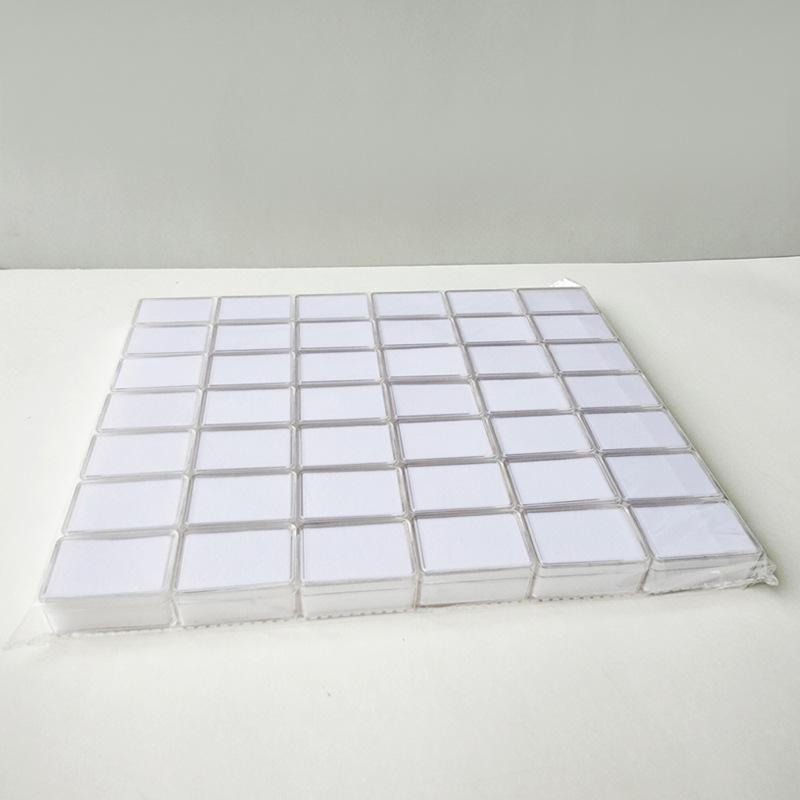 Caixa Quadrada Transparente para Diamantes Soltos e Pedras Preciosas Coloridas - Exibição, Armazenamento, Coleção