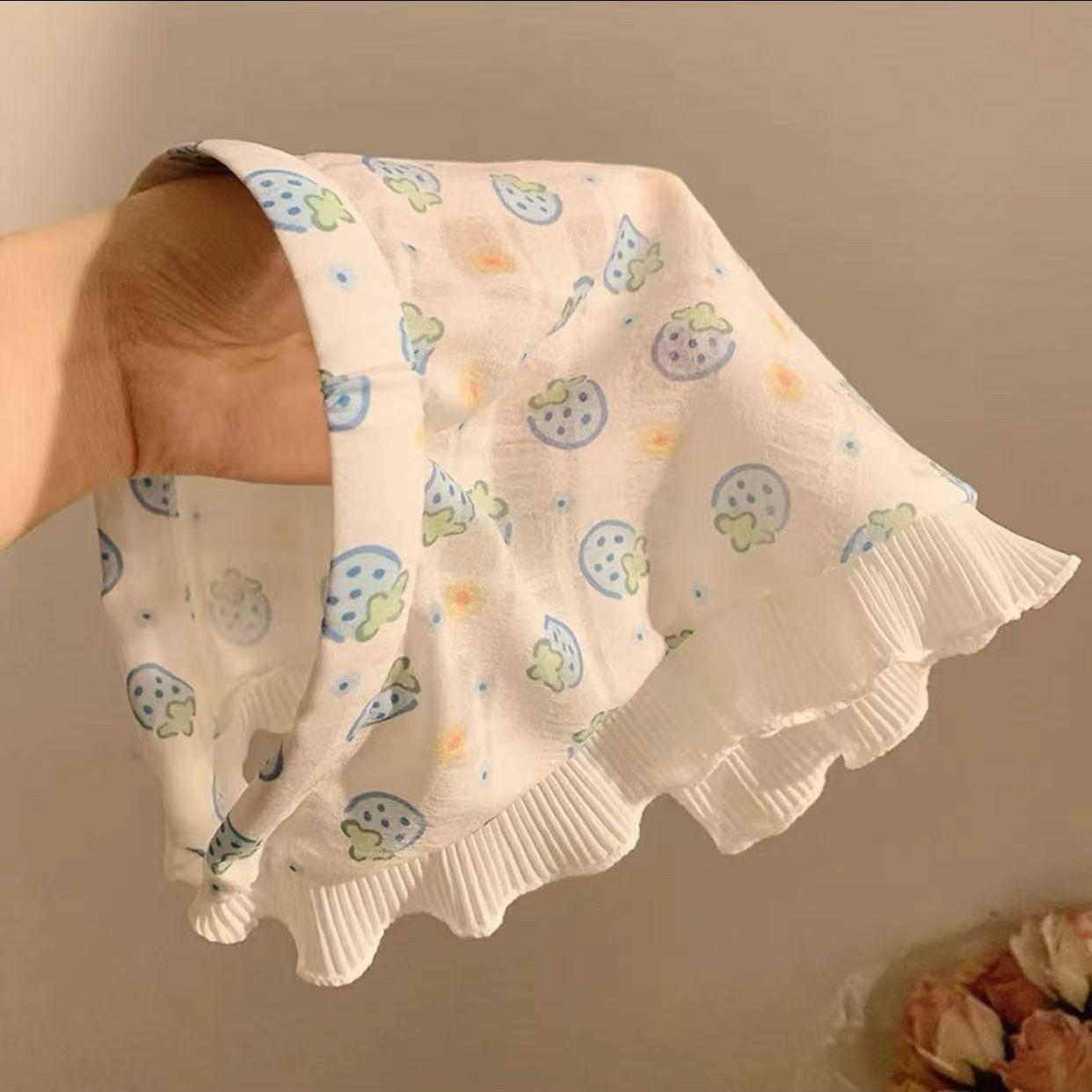 

Lace Headband, Checkered Sweet And Cute Headscarf One Size білий