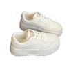 Platform white shoes women's 2025 new flat-soled single shoes fashionable versatile student board shoes wear-resistant casual sports shoes