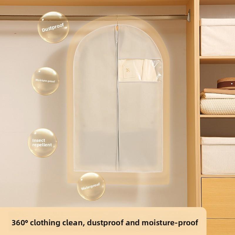 Modern Minimalist Clothing Dust Cover With Nonwoven Fabric For Bedroom Storage