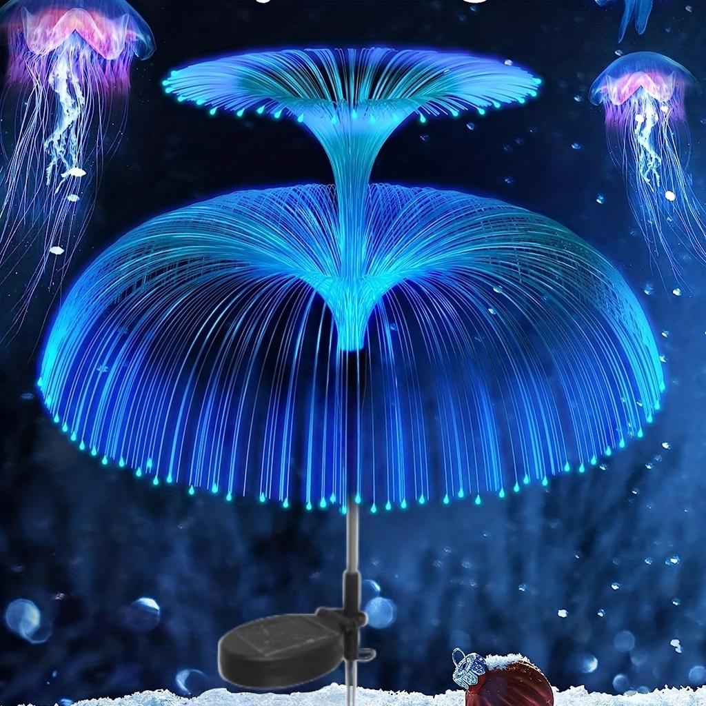 Solar LED Garden Lights Jellyfish Decoration Solar Power Waterproof Outdoor Pathway Solar Lamp Fairy Patio Villa Yard Decor