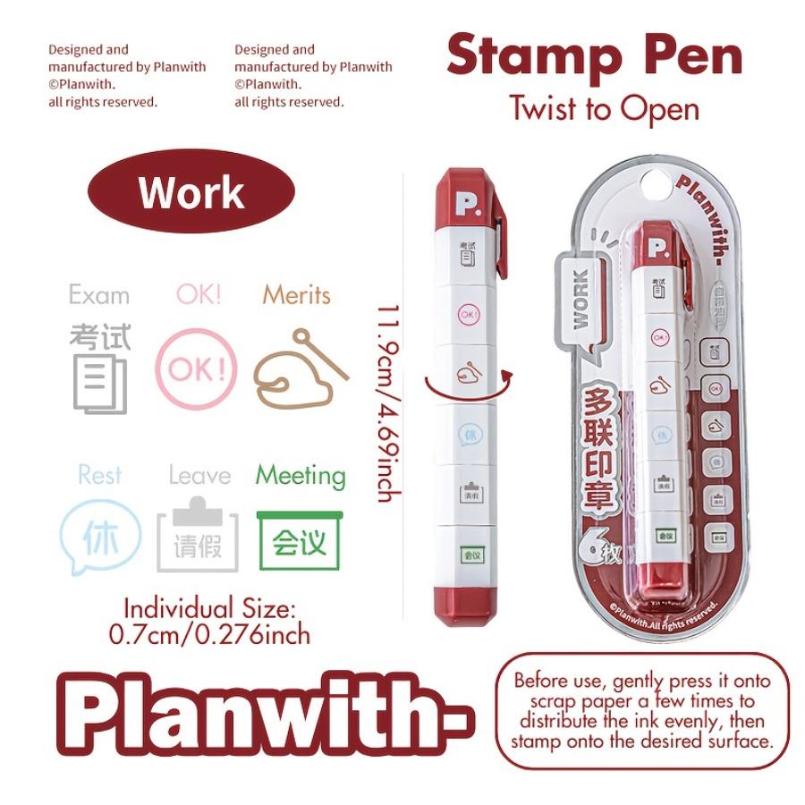 1 pezzo, una Penna Timbro Versatile con Immagini Multiple - un Adorabile Set per Agende, Journaling, Conservare Ricordi, E Appassionati di K-Pop
