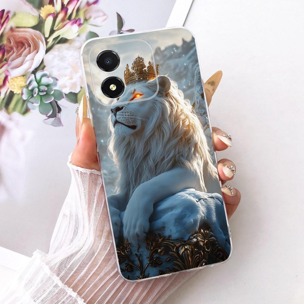 For Honor X5 4G Case VNA-LX2 Transparent Cute Cat Fashion Butterfly Funny Painted Bumper For Honor X5 Casing