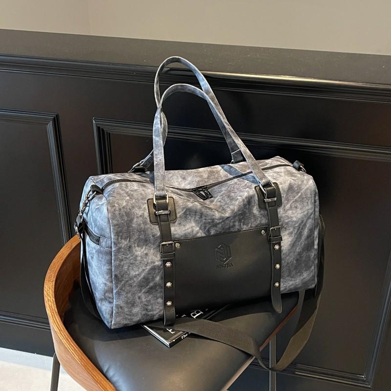 Personality Trend Fashion Travel Bag Men'S And Women'S Versatile Dry And Wet Separation Duffel Bag Texture Commuter Sports Fitness Bag
