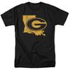 Grambling State University Adult T-Shirt State Shape, Black, S-5XL