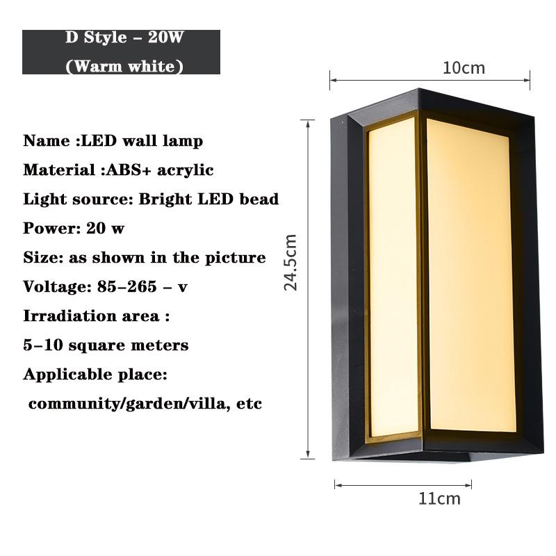 LED Außenwandleuchte LED Außenwandleuchte Wasserdichtes Licht Außenveranda LED-Licht mit Bewegungssensor Licht Außenbeleuchtung