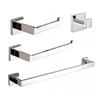 Set di Ferramenta per Bagno Cromato Gancio per Accappatoio Portasciugamani Barra Portaoggetti Scaffale Portarotolo Carta Igienica Portaspazzolino Accessori per Bagno