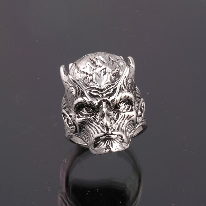 

Gothic Skull Mask Ring Japanese Prajna Ghost Hip Hop Rock Punk Zircon Gift for Men Women Trendy Rings Resizable resizable