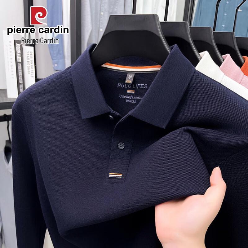 

Pierre Cardin Men s Mercerized Cotton Long Sleeve Polo Shirt 4XL