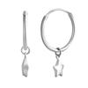 Silver Earrings Without Stones (2134725)