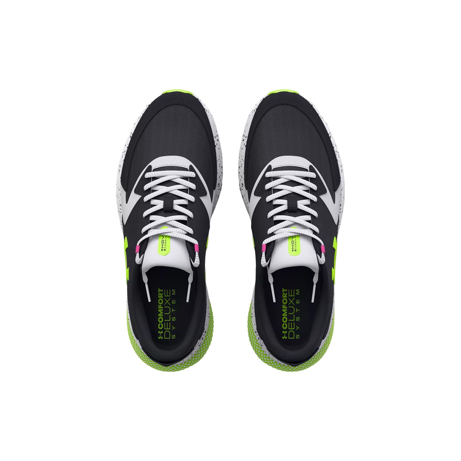 Мужские кроссовки Under Armour HOVR Turbulence Black Lime Surge Green White 3026137-003 — фото 4