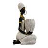 Artistic African Woman Bust with Open Bowl Resin Vase for Vanity Table Entryway