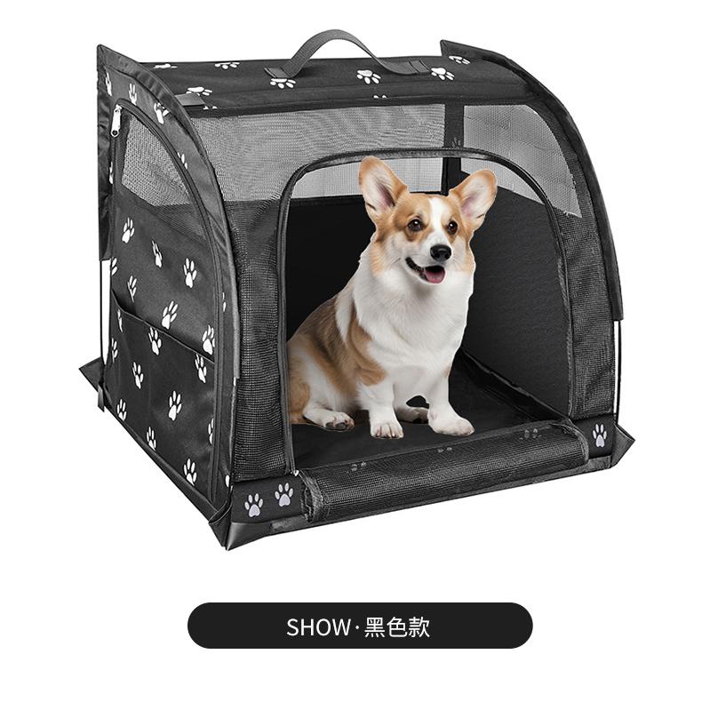 Portable Dog Car Seat for Small Medium Dogs Foldable Travel Pet Carrier for Corgi Backseat Cat Cage Breathable Outdoor Kennel
