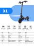 X1 Off-Road Skateboard 1200W Brushless Motor E-Scooter 48V16AH Extended Battery Foldable 10-inch Tire Sensor Electric Scooter