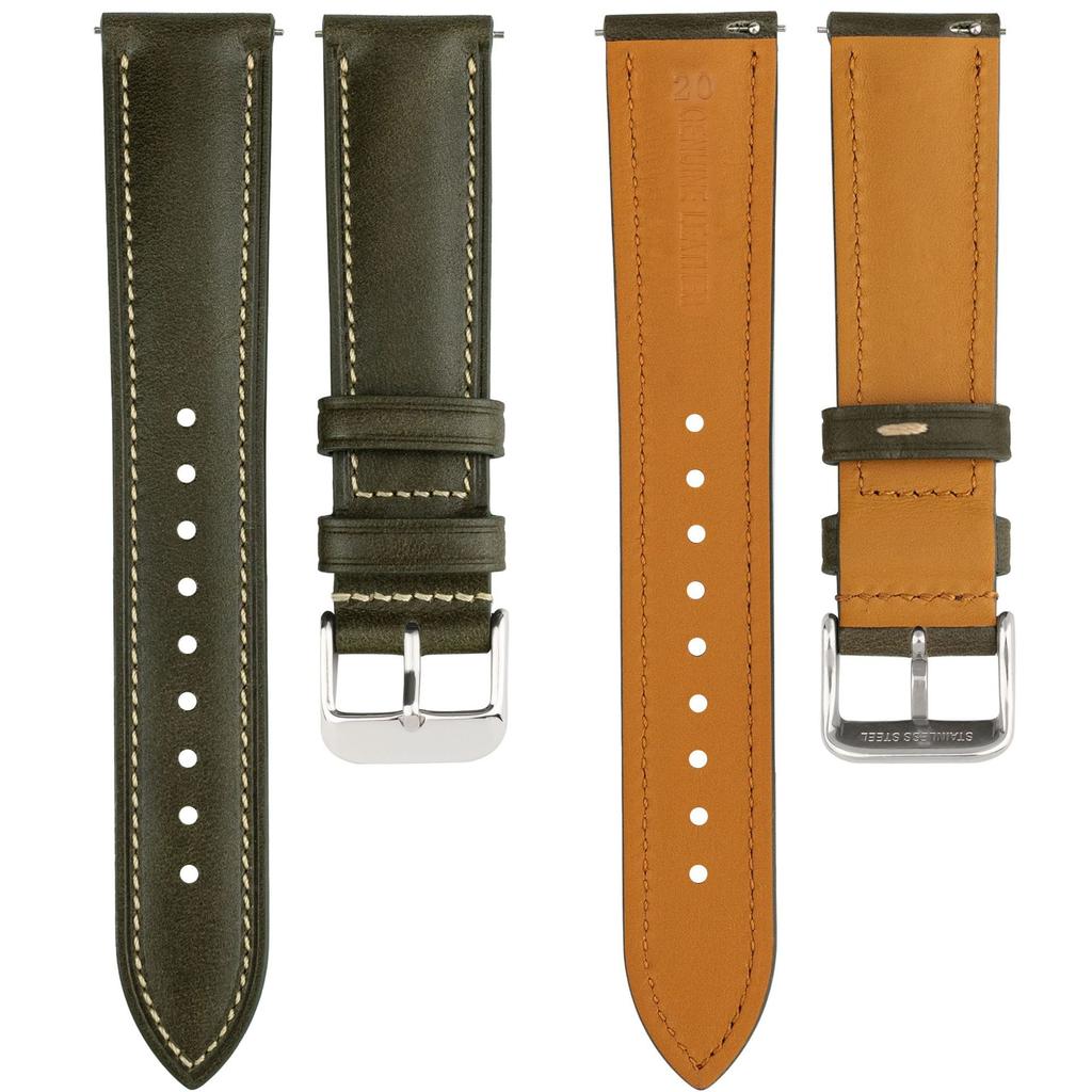 Quick Release Oil Wax Genuine Leather Watch Strap Replacement for Huawei Watch GT 2 GT 3 GT 4 GT 5 Watch 3 Pro Smart Watch