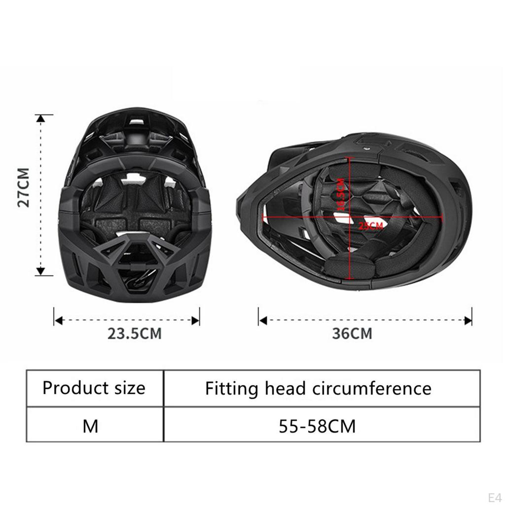 Full Face Bike Helmet Cap Shock Absorbing Cycling for Outdoor Sports