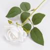 One Piece Rose Flowers Realistic White Roses With Stems Single Silk Rose Flower Bouquet For Wedding Flowers In Pot