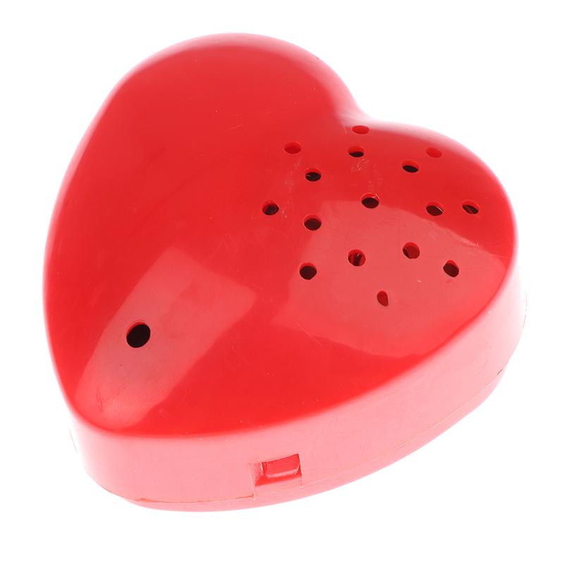 Hlasový záznamník ve tvaru srdce Mini záznamník Programovatelný záznam zvuku pro panenku Plyšová zvířátka