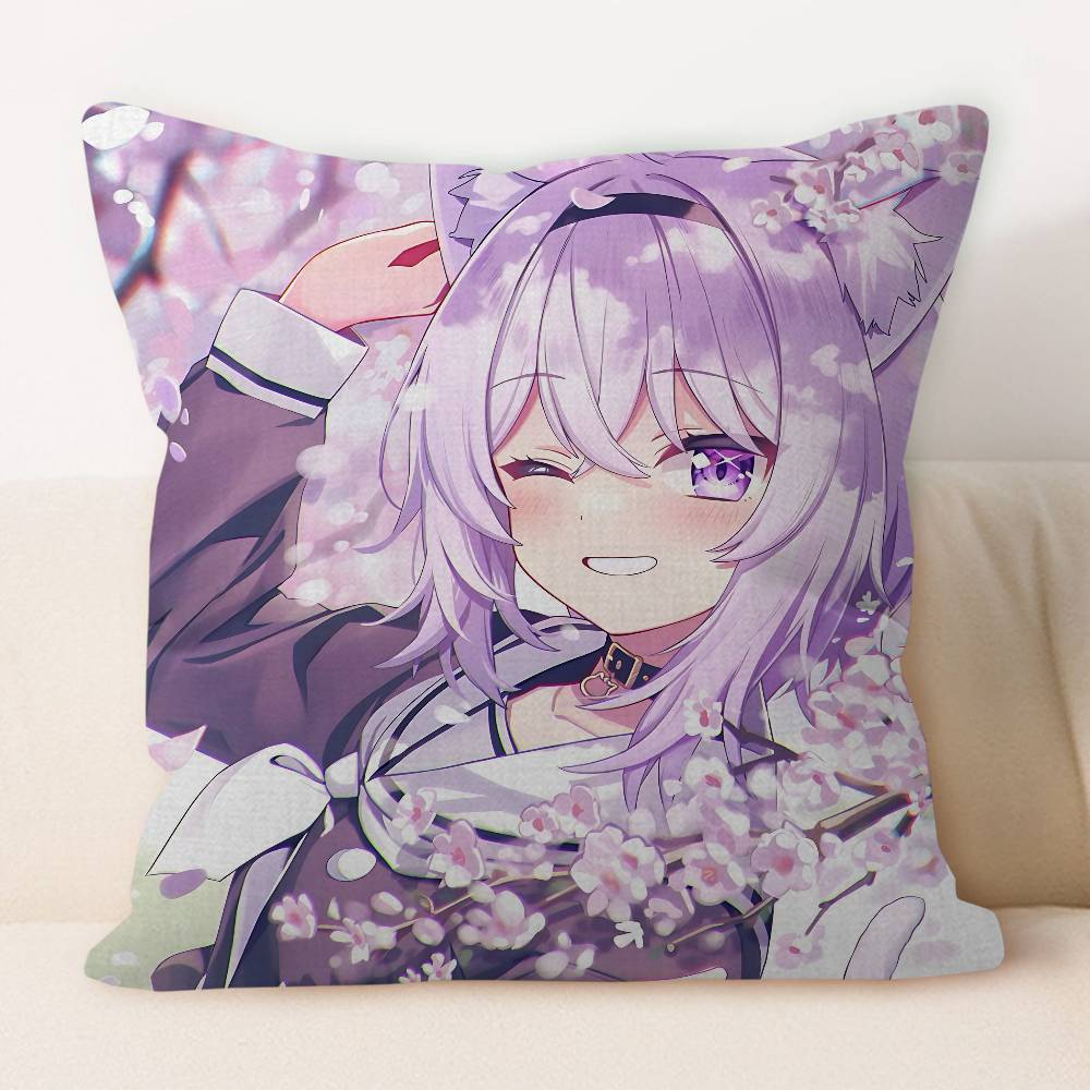 N-Nekomata Okayu Cushion Cover Pillow Cover Decor Pillowcase Printed Cushion Case For Couch