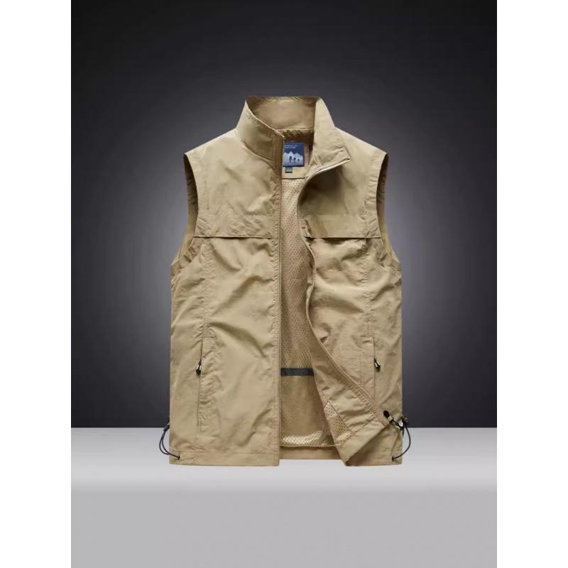 Men's Four Seasons Middle-aged Outdoor Leisure Loose Large Size Vest European and American Sports Multi-bag Vest