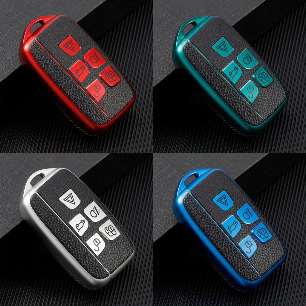 New Leather TPU Car Remote Key Case Cover Shell For Land Rover Range Rover Evoque Sport Freelander Discovery Velar For Jaguar XE XF