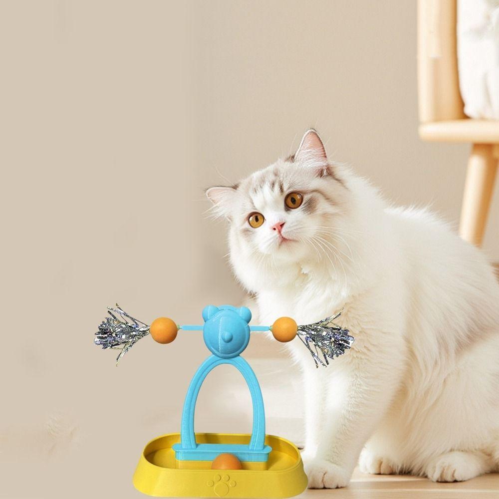 Scratch Resistant Cat Carousel Ball Toys Bite Resistant Cat Entertainment Toys  For Dogs Cats
