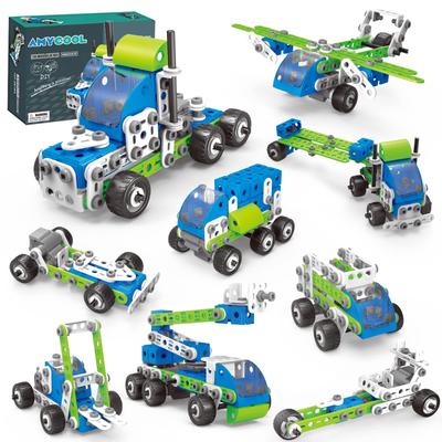 AMYCOOL Building Block Set for Boys and Educational Popular Car Set with Transforming 18 and Storage Perfect for Elementary School and Kindergarten