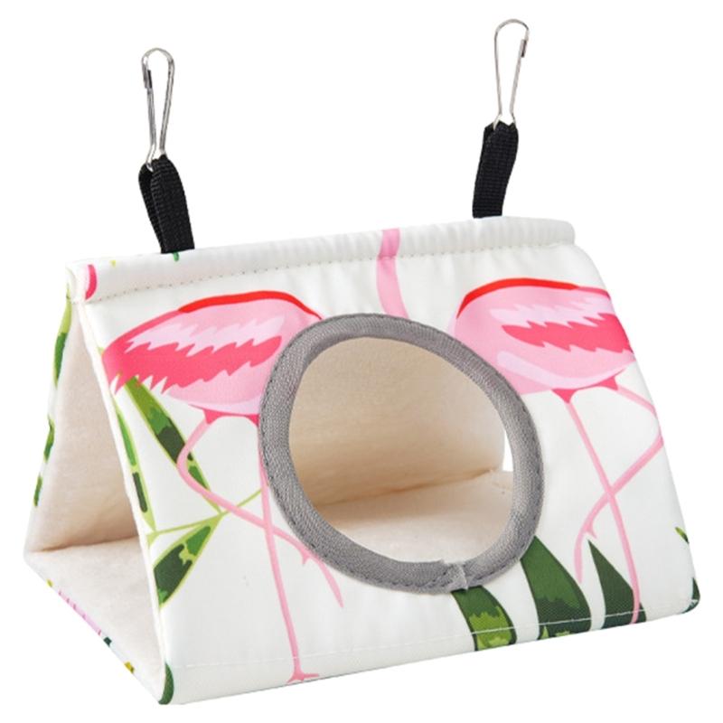 Winter Warm Birds Nest House Parrot Hanging Hammock Plush Bed Parakeets Cage