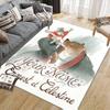 Custom Name,Ernest & Celestine Home Sofa Decoration for Living Room & Bedroom, Non‑Slip Play Flannel Floor Mat for Game Room