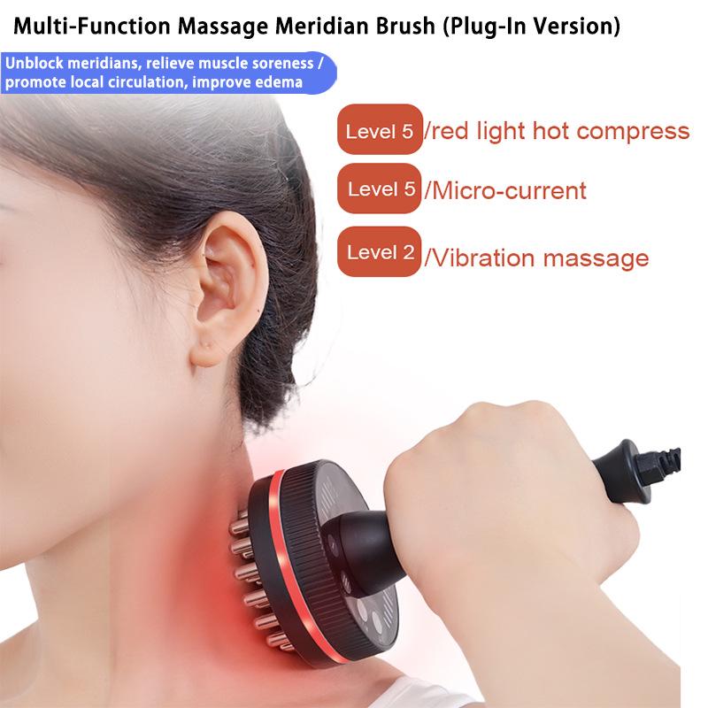 Customized Electric Meridian Brush Massager for TCM Physiotherapy and Health Preservation.