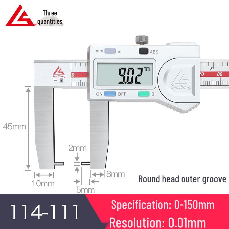 Stainless Steel Digital Vernier Caliper 10-150mm for Inner/Outer Groove Measurement