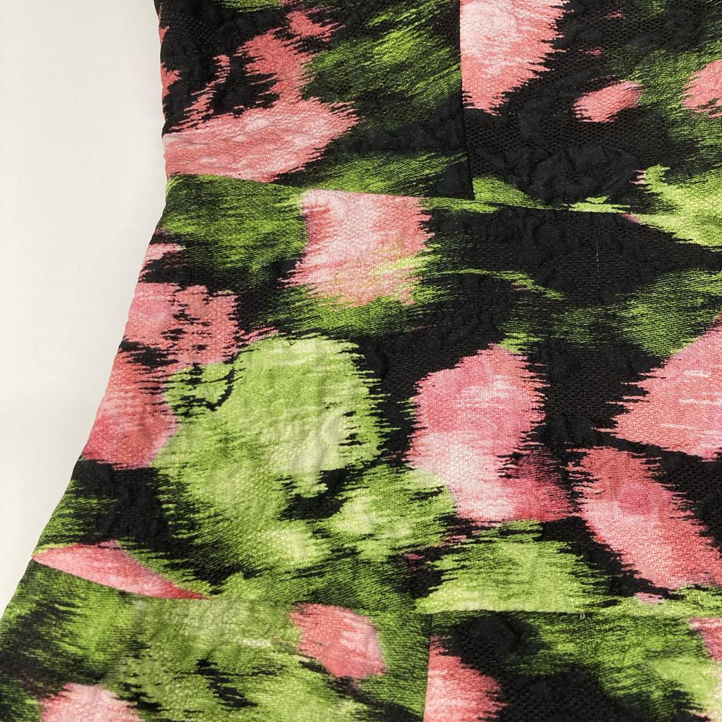 ERDEM F1D914 Black floral print one-piece 24FW dress UK6 blackUsed