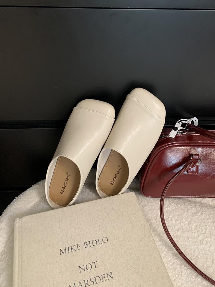 

Модные мюли, тапочки, женская обувь, хаки, повседневные тапочки, шлепанцы с закрытым носком на плоской подошве, платформа, лоферы, удобные универсальные сандалии с анатомической стелькой 35 бежевый