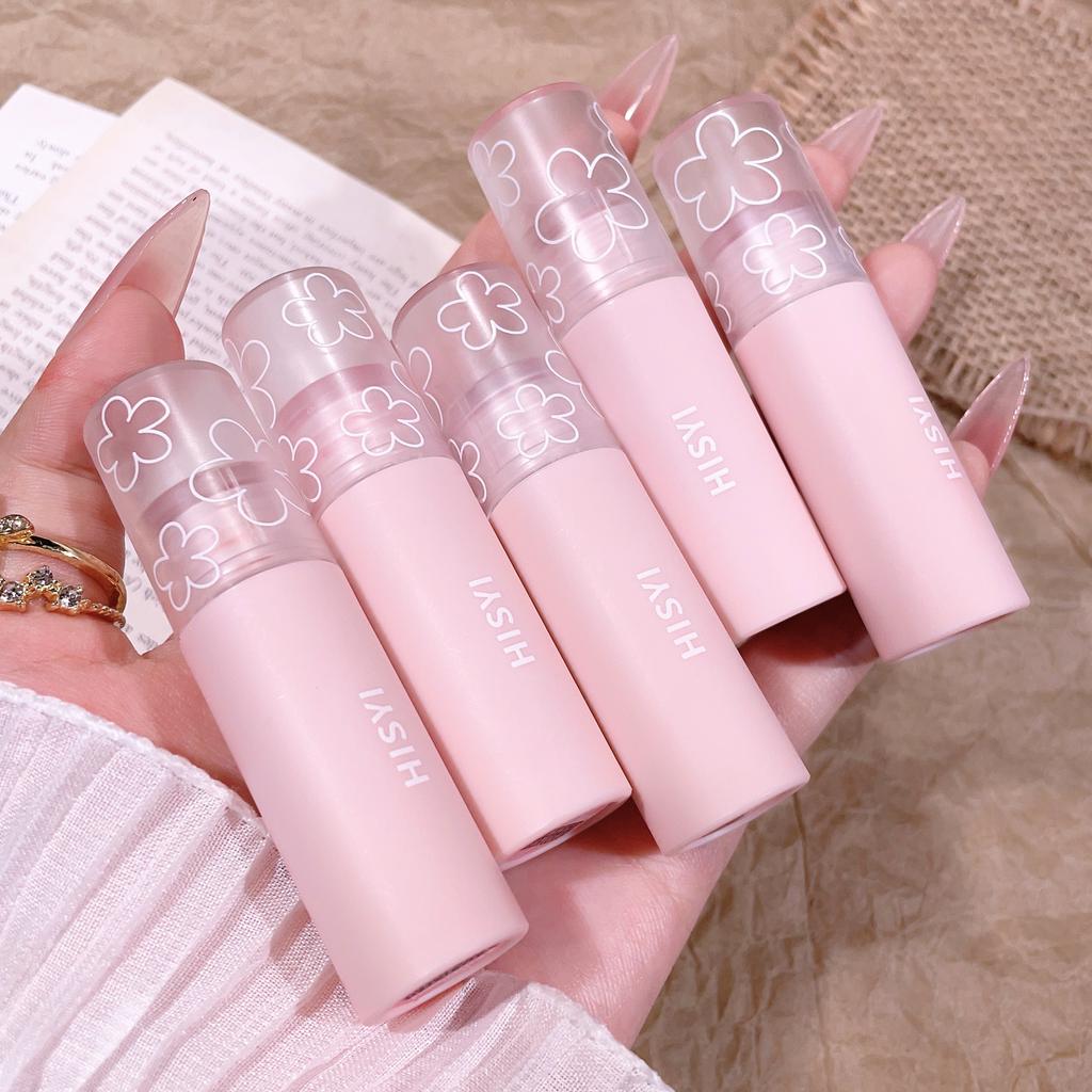 Five- lip glaze set: natural velvet texture, matte lasting, non-stick cup, high rendering, compact and portable, the