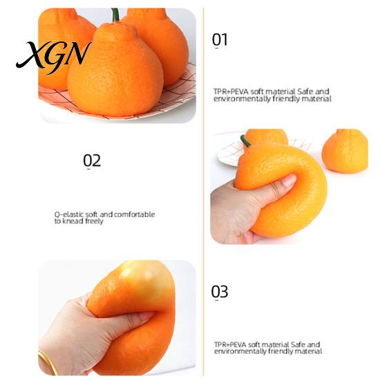 Realistic Fruit Squeeze Toy 2/3/5Pcs Stress Relief Ugly Orange Decompression Dekopon Elastic Ball Anti-anxiety Simulation Sensory Fidget
