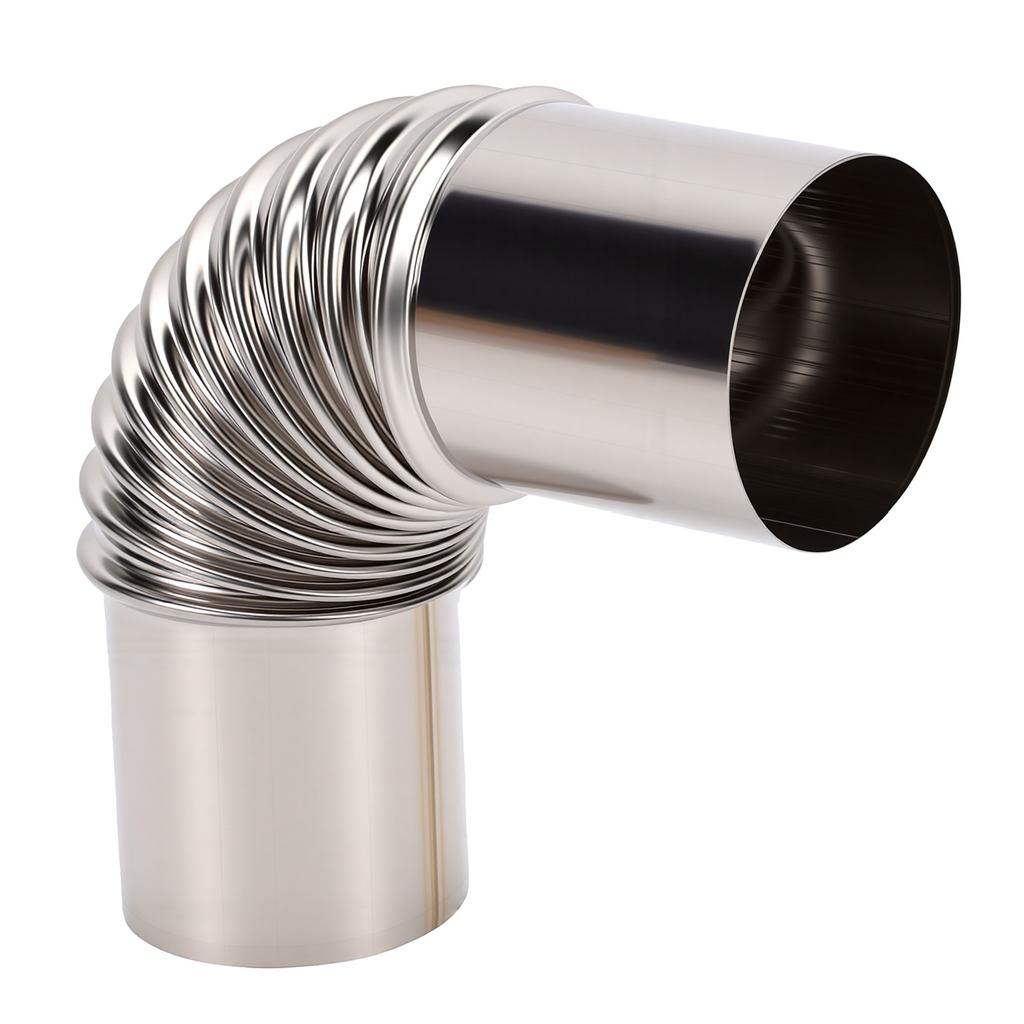 75mm Chimney Elbow 90 Degree Stainless Steel Stove Pipe for Indoor Burning Outdoor Camping