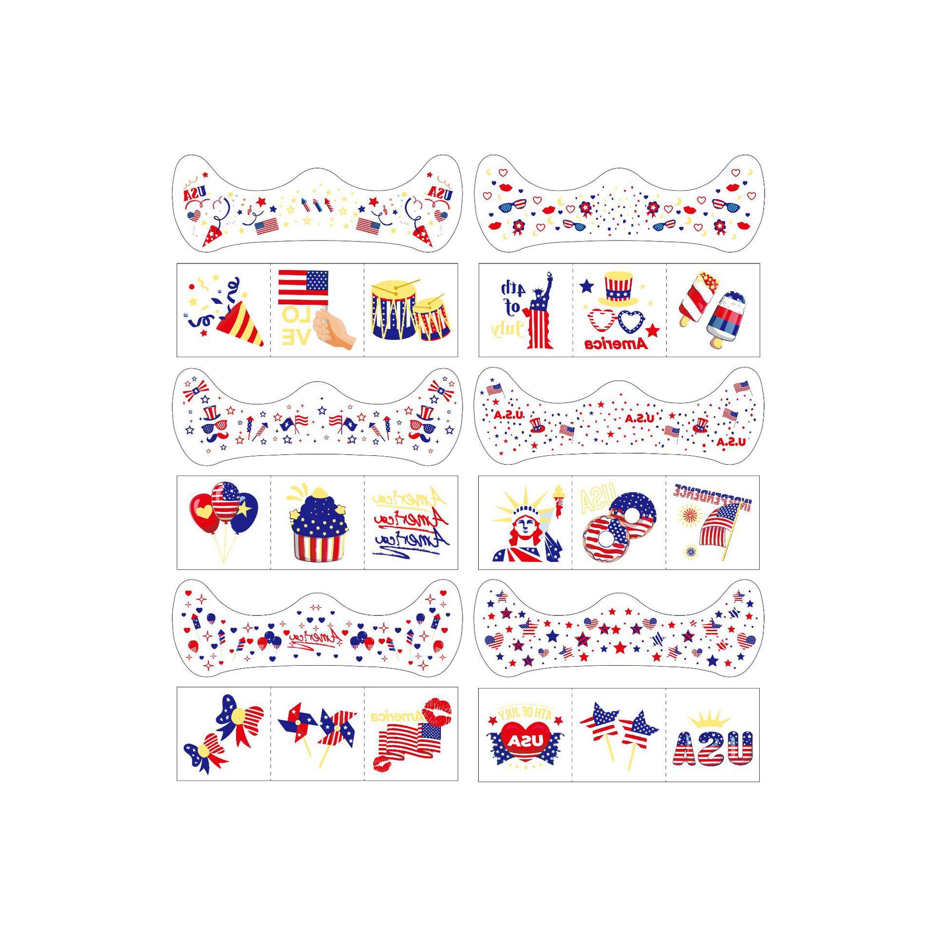 

Canadian Flag Maple Leaf Tattoo Sticker Canadian Independence Day Maple Leaf Carnival Face Sticker 15*5cm (quantity: 6 for a set)