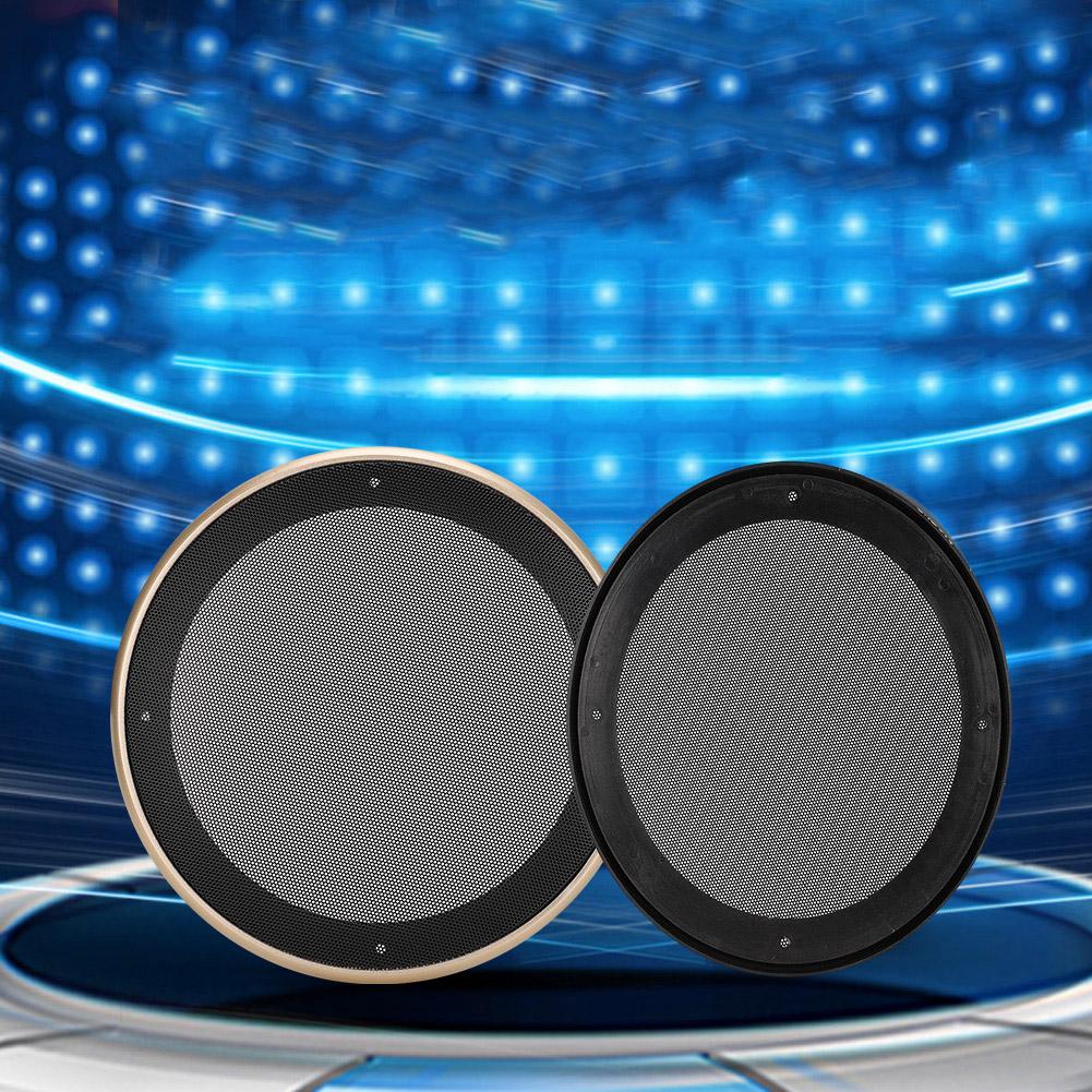 2 pcs 8 inch Audio Speaker Cover Decorative Circle Protective Metal Mesh Cover