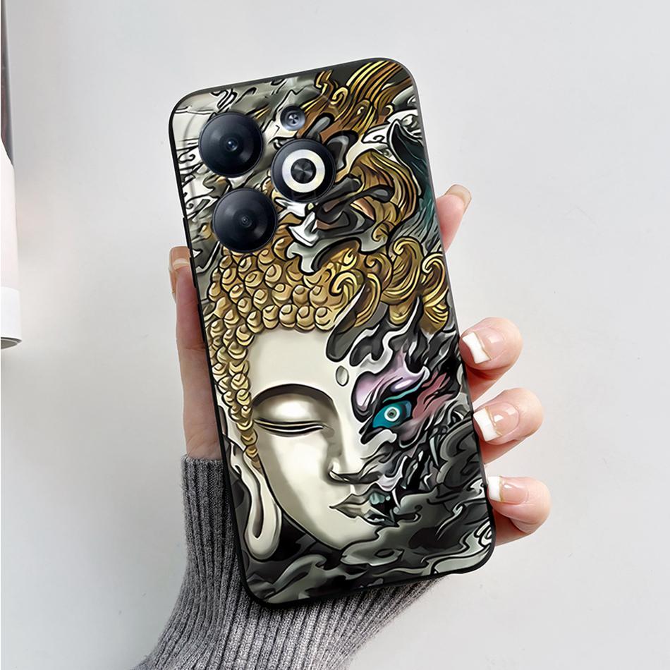 Case For Infinix Smart 8 Back Cover Black Silicon Soft TPU Marble Cover For Infinix Smart 8 X6525 Funda Smart8 Phone Cases Coque