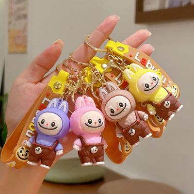 Overalls Little Sheep Doll Keychain Rabub Doll Student Backpack Pendant Couple Pendant