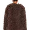 Autumn and Winter New Fashion Large Size Imitation Fur Coat Artificial Fur Brown Jacket Padded Top Women