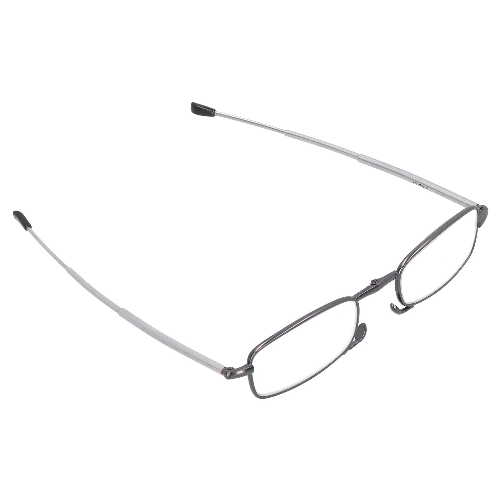 

Очки для чтения, блокирующие синий свет, модные складные очки для пожилых людей, страдающих пресбиопией(+150 Квадратный серый)