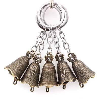 Antikvarinis varpas Kinijos mini skulptūra Pray Guanyin Buddha Bell Shui Feng Bell