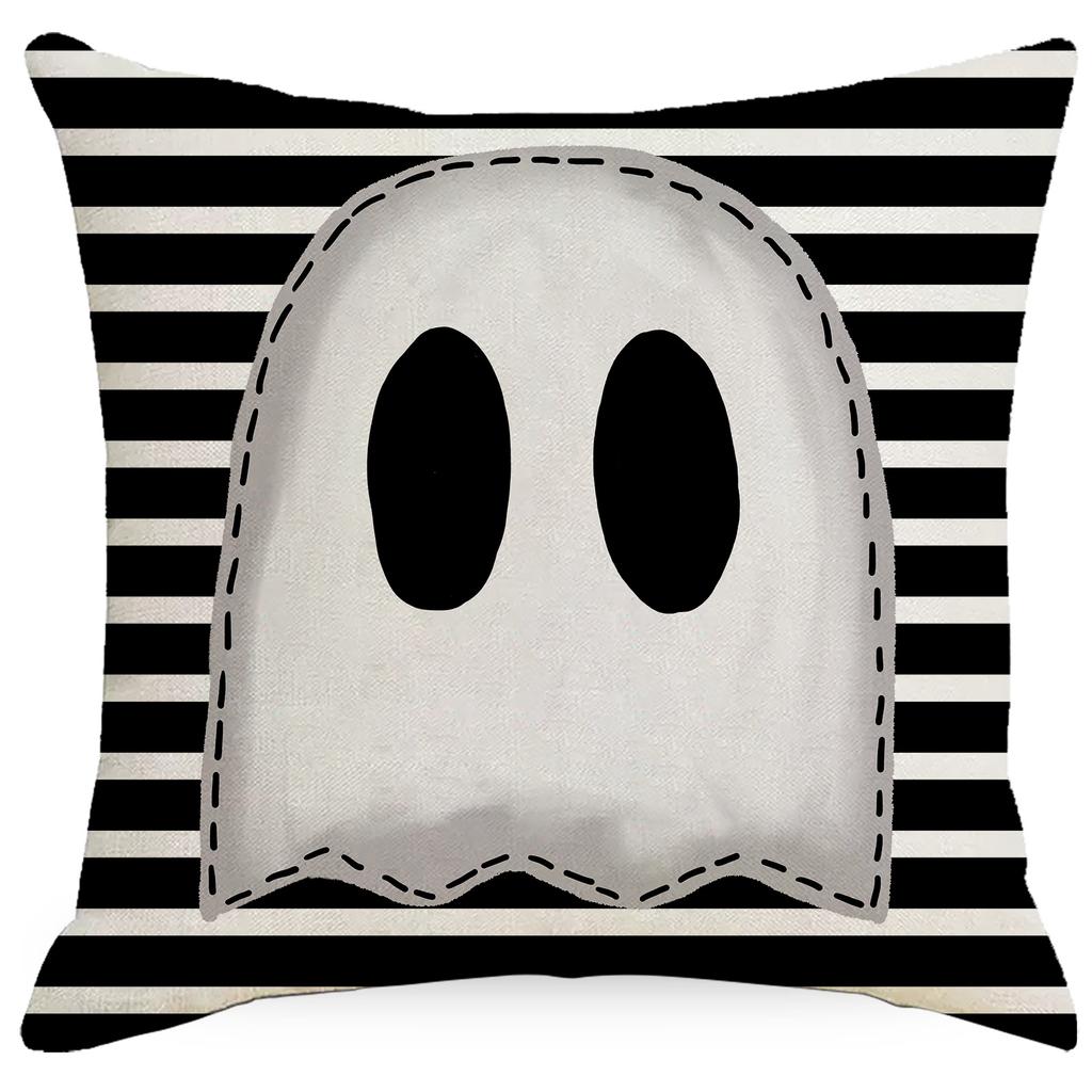 New Halloween Pillowcase Living Room Sofa Bedroom Pillow Single Side Linen Black Pillow