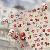 2026 Year of the Horse Nail Stickers Lovely Pony Bowknot Firework Flower Self-Adhesive Manicure Decals DIY New Year Decor