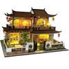 Moin Moin Puppenhaus Miniatur Handgemachtes Set Luxuriöses Hobby-Geschenk für Erwachsene und Geburtstag LED-Licht Acrylgehäuse Spieluhr 2601dh482 Set, Maßstab 1/24,