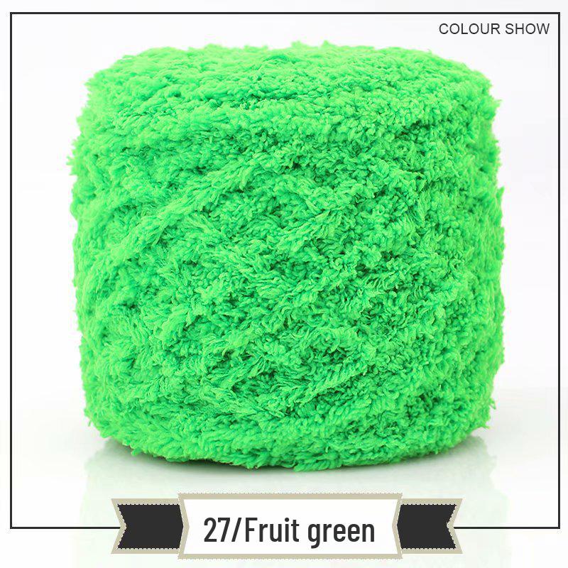 3-Strand Coral Fleece Towel Yarn - 2 Skeins for Hand-Knitted Children's Bag, Shoes, Hat, Scarf, Coat - Free Shipping