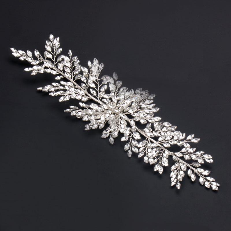 2022 Handmade European Style Bridal Glass Headband - Elegant Wedding Crown Hair Accessory