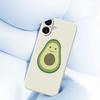 For iPhone 17 Case Cute Avocado Pattern Printing Straight Edge TPU Phone Back Cover