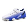 T252 Children's Football Shoes Velcro Low Cut Broken Nail TF Training Leather Face Men's Women's Five-a-side Sports